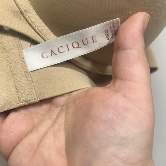 Cacique Full Coverage Lightly Lined Bra 40DD nude beige Adjustable Straps - Picture 2 of 10
